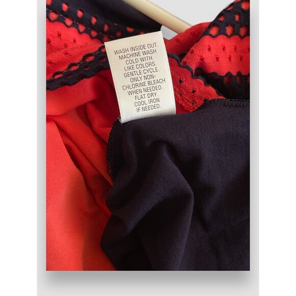 Croft & Barrow Mock-Layer Print Cardigan Sz XL 3/4 Sleeves Navy Striped Tank NWT - Picture 7 of 8